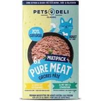 Pets Deli Nassfutter Katze Adult Pure Meat Multipack Huhn & Ente 6x85 g