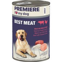 PREMIERE Best Meat Nassfutter Hund, Adult, Rind mit Huhn und Reis 6x400 g