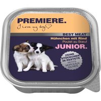 PREMIERE Best Meat Nassfutter Hund, Junior, Hühnchen und Rind 16x100 g