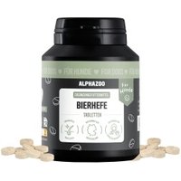 ALPHAZOO Bierhefe Tabletten für Hunde & Katzen I Glänzendes Fell & vitale Haut 75 g