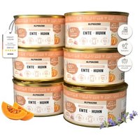 ALPHAZOO Nassfutter Ente + Huhn 6x200g für Katzen