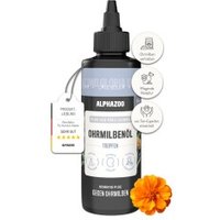 ALPHAZOO Anti Ohrmilbenöl 100ml I Hunde I Effektiv gegen Ohrmilben I Milben im Ohr