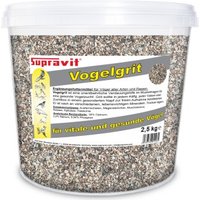 Supravit Vogelgrit – Grit für Vögel & Geflügel – Mineralgrit mit Calcium für Wellensittiche, Papageien, Nymphensittiche, Tauben & Hühner – Verdauungshilfe & Ergänzungsfutter 2,5 kg