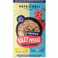Pets Deli Adult Filet Menü Multipack Hühnerfilet & Thunfischfilet 6x85g