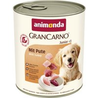 animonda GranCarno Original Nassfutter Hund Junior, Pute 6x800 g