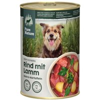 Pure Nature Nassfutter Hund Adult 6 x 400 g Rind, Lamm und Huhn