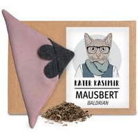 Kater Kasimir Mausbert - Die 2-in-1 Spielmaus für Katzen, handgemacht aus BIO-Baumwolle und BIO-Baldrian-Füllung