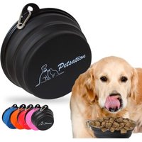 Petsation Faltbarer Reisenapf schwarz 2.000 cm³