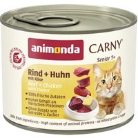 animonda Carny Nassfutter Katze Senior Rind und Huhn mit Käse 12x200 g
