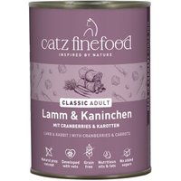 Catz finefood Nassfutter Katze Classic Adult Kaninchen und Lamm 6x400 g