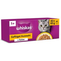 Whiskas Mega Pack 1+ Geflügel Auswahl in Gelee 40 x 85g