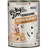 Lucky Jim Nassfutter Hund, Adult, Huhn und Leber 6x400 g