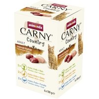 animonda Carny Country Nassfutter Katze Adult, Mixpaket 6x100 g Heimat-Vielfalt