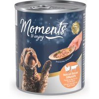 MOMENTS Nassfutter Hund, Adult, Rind 6x220 g