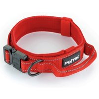 PetTec Hundehalsband aus Neopren & Nylon rot L