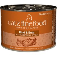 Catz finefood Nassfutter Katze Classic Adult Rind und Ente 12x200 g