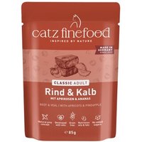 Catz finefood Nassfutter Katze CLASSIC Rind und Kalb 8x85 g