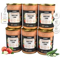 ALPHAZOO Nassfutter Angus Rind + Lamm 6 x 400g für Hunde