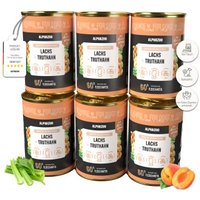 ALPHAZOO Nassfutter Lachs + Truthahn 6 x 400g für Hunde