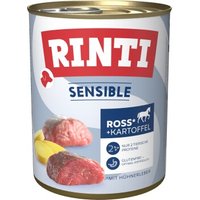RINTI Sensible Nassfutter Hund, Adult, Dose, Ross und Hühnerleber 6x800 g