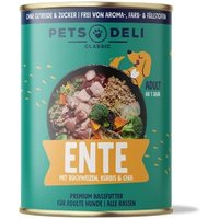 Pets Deli Nassfutter Hund Adult, Ente mit Buchweizen 6x400 g