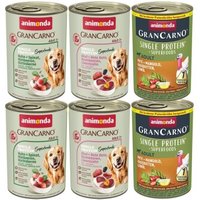animonda GranCarno Superfoods Nassfutter Hund Adult, Mixpaket 6x400 g