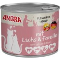 Amora Cat Pur 6x200g Delikater Lachs und Forelle