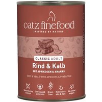 Catz finefood Nassfutter Katze Classic Adult Rind und Kalb 6x400 g