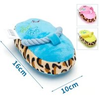 nobleza Plüschpantoffel Hundespielzeug – Weiches Plüschspielzeug mit Seilgriff | 16×10 cm | In 3 Farben (Blau, Gelb, Rosa) | Kuschelig & Bissfest blau