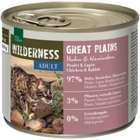 REAL NATURE WILDERNESS Nassfutter Katze, Adult Great Plains Huhn und Kaninchen 12x200 g