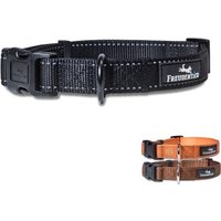 Freudentier Hundehalsband, leicht & komfortabel, Clyde Kollektion schwarz M