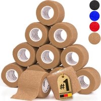 HUND IST KÖNIG Verband selbstklebend, Selbstklebende Bandage für Mensch & Tier (12 Stk) beige 5 cm, 47 m
