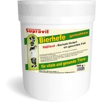 Supravit Bierhefe gemahlen 500g | Ergänzungsfutter für Hunde für glänzendes Fell stärkt den Vitamin B Komplex