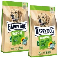 HAPPY DOG NaturCroq Trockenfutter Hund Adult, Lamm & Reis 2x15 kg