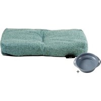 Rohrschneider ® Hundebett mit Anti-Rutsch-Boden, strapazierfähiges Kissen für Hunde und Katzen, B47 x T30 x H7 cm, inkl. Gratis-Wassernapf