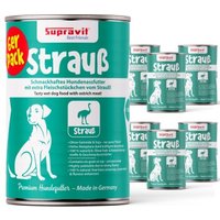 Supravit Hundenassfutter 6 x 820g Strauß