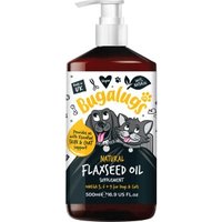 Bugalugs Leinsamenöl – 100 % pflanzliches Omega 3-6-9 Ergänzungsöl für Hunde & Katzen