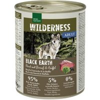 REAL NATURE WILDERNESS Nassfutter Hund, Adult, Black Earth, Rind mit Strauß und Büffel 6x800 g