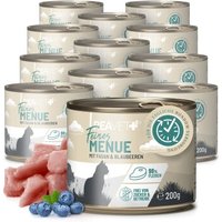 REAVET Feines Menue Katzenfutter - Huhn mit Fasan & Blaubeeren | 12 x 200g