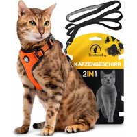 Tierhood Katzengeschirr mit Leine orange S