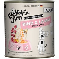 Lucky Jim Nassfutter Hund, Adult, Rind und Lamm 6x800 g
