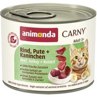 animonda Carny Nassfutter Katze Adult Rind, Pute und Kaninchen 6x200 g
