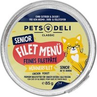 Pets Deli Nassfutter Katze, Senior, Filet Menü Hühnerfilet 12x85g