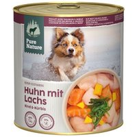 Pure Nature Nassfutter Hund Adult 6 x 800 g Rind mit Lamm & Huhn