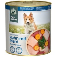 Pure Nature Nassfutter Hund Adult 6 x 800 g Huhn, Rind, Pferd