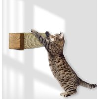 Rohrschneider ® Katzentreppe, Wandelement für Katzen mit starkem Sisalseil sandbraun