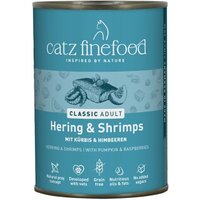 Catz finefood Nassfutter Katze Classic Adult Hering und Shrimps 6x400 g