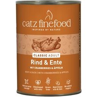Catz finefood Nassfutter Katze Classic Adult Rind und Ente 6x400 g