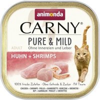 animonda Carny Nassfutter Katze Adult Pure and Mild Huhn und Garnele 32x100 g
