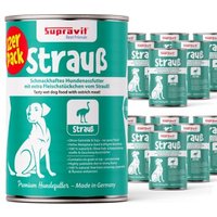Supravit Hundenassfutter 12 x 410g Strauß